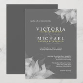 Grijze witgele semiformele weddenschappen kaart (Voorkant / Achterkant)