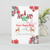 Grijze witte glitter Sparkles Merry Kerstry Custom Kaart (Staand voorkant)