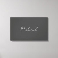 Grijze witte handgeschreven minimalistische Jouw n