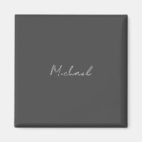 Grijze witte handgeschreven minimalistische Jouw n