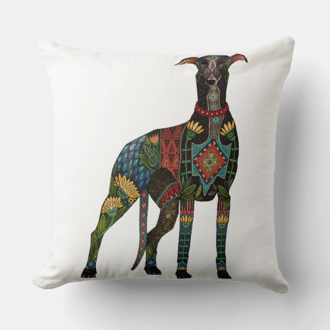 grijze witte kussen (Voorkant)