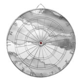 Grijze witte marmer Agate Simple Silver Glitter Dartbord (Voorkant)