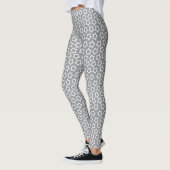 Grijze witte Pentagon figuur Leggings (Links)