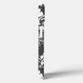  grijze witte platte plaat met monogram Case-Mate iPhone case (Achterkant / Rechts)