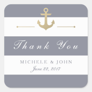 Grijze witte streep Dank je wel voor Stickers