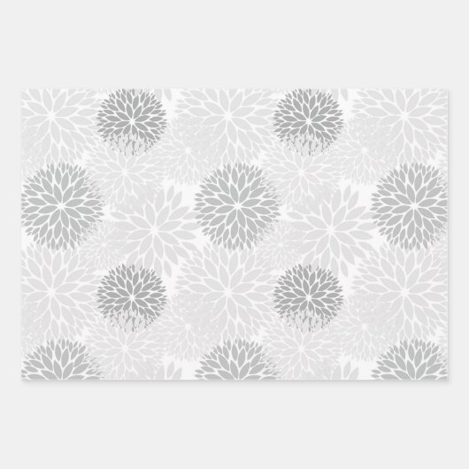 Grijze witte strepen inpakpapier vel (Voorkant 3)