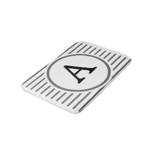 Grijze witte strepen patroon aanpassen badmat