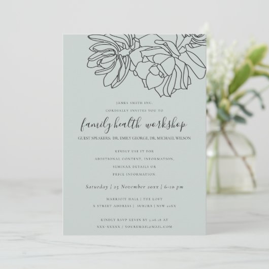 GRIJZE WOESTIJNCACTUS SUCCULENTEN SCHETS WORKSHOP  KAART (Staand voorkant)