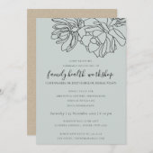 GRIJZE WOESTIJNCACTUS SUCCULENTEN SCHETS WORKSHOP  KAART (Voorkant / Achterkant)