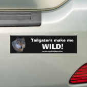 GRIJZE WOLF Anti-Tailgater Bumpersticker (Op auto)