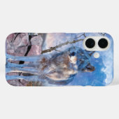 Grijze Wolf ANTWOORD OP DE VRAAG Case-Mate iPhone Case (Achterkant (horizontaal))