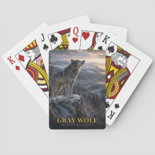 Grijze Wolf Berg Wilderness DIEREN Pokerkaarten