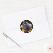 GRIJZE WOLF & BOSBRAND Wildlife Supporter Ronde Sticker (Envelop)