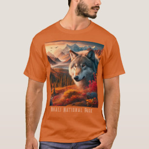 Grijze Wolf Denali National Park T-shirt