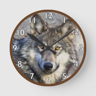 Grijze Wolf Dignity Ronde Klok