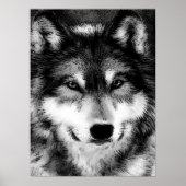 Grijze wolf Eyes Motivatie Poster afdrukken (Voorkant)
