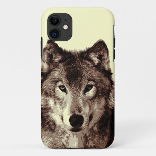 Grijze Wolf iPhone 5 Hoesje (Achterkant)