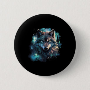 Grijze Wolf Jachtgronden Ronde Button 5,7 Cm