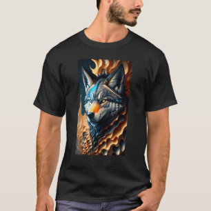 Grijze Wolf Kleurrijke Wildlife Forest Wolven Gala T-shirt
