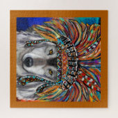 Grijze Wolf Kunst Legpuzzel (Horizontaal)