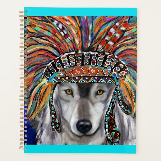 Grijze Wolf Kunst Planner (Voorkant)