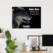 Grijze Wolf Motivatie Poster (Thuiskantoor)