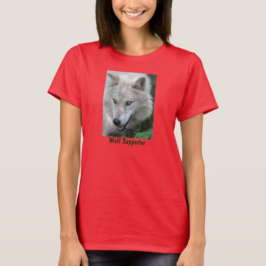 Grijze Wolf Portret Wildlife T-shirt (Voorkant)