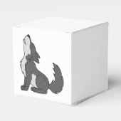 Grijze Wolf Pup Howling Bedankdoosjes (Voorkant Zijde)