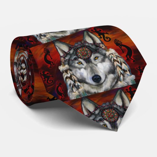 GRIJZE WOLF STROPDAS (Opgerold)