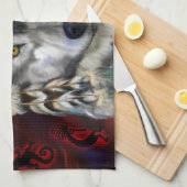 GRIJZE WOLF THEEDOEK (Quarter Fold)
