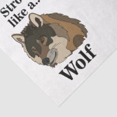 Grijze Wolf Tissuepapier (Detail)