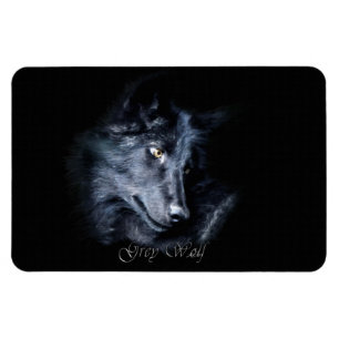 Grijze Wolf Wildlife Portret op een Flexi Magnet Magneet
