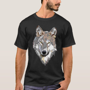 Grijze Wolf Witte Wolf Lone Wolf  Wolf Head W T-shirt