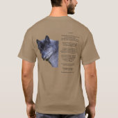GRIJZE WOLF (Zie Cherokee Legend op rug) Shirt (Achterkant)
