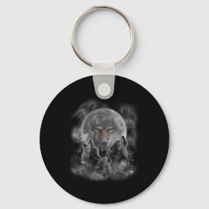 Grijze wolfjacht sleutelhanger