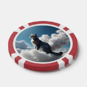 Grijze wolk kat poker chips (Enkel)