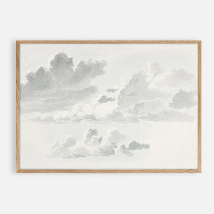 Grijze wolken,  olie poster