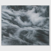 Grijze wolken schilderen cadeaupapier (Vlak)