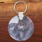 Grijze wolven sleutelhanger (Voorkant)