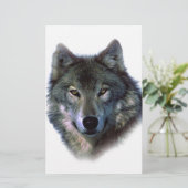 Grijze Wolvenogen Briefpapier (Staand voorkant)
