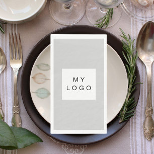 Grijze zakelijke logo servet