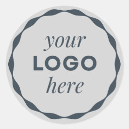 Grijze Zakelijke Op maat gemaakte Logo Schaalrand  Ronde Sticker