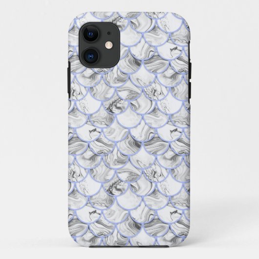 Grijze zeemeerminschaal Case-Mate iPhone case (Achterkant)