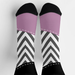 Grijze Zigzag, Grijze Chevron, Zigzag Patroon, Paa Sokken