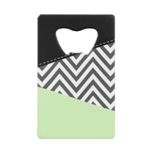 Grijze zigzag, Grijze Chevron, Zigzag Pattern, Min Kredietkaart Flessenopener