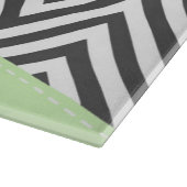 Grijze zigzag, Grijze Chevron, Zigzag Pattern, Min Snijplank (Hoek)