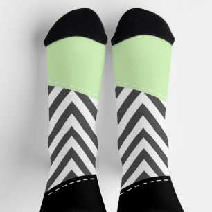 Grijze zigzag, Grijze Chevron, Zigzag Pattern, Min Sokken