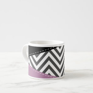 Grijze zigzag, Grijze Chevron, Zigzag Pattern, Paa Espresso Kop