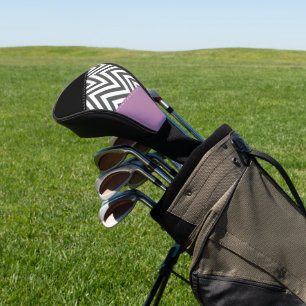 Grijze zigzag, Grijze Chevron, Zigzag Pattern, Paa Golfheadcover