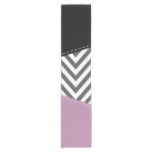 Grijze zigzag, Grijze Chevron, Zigzag Pattern, Paa Korte Tafelloper (Voorkant)